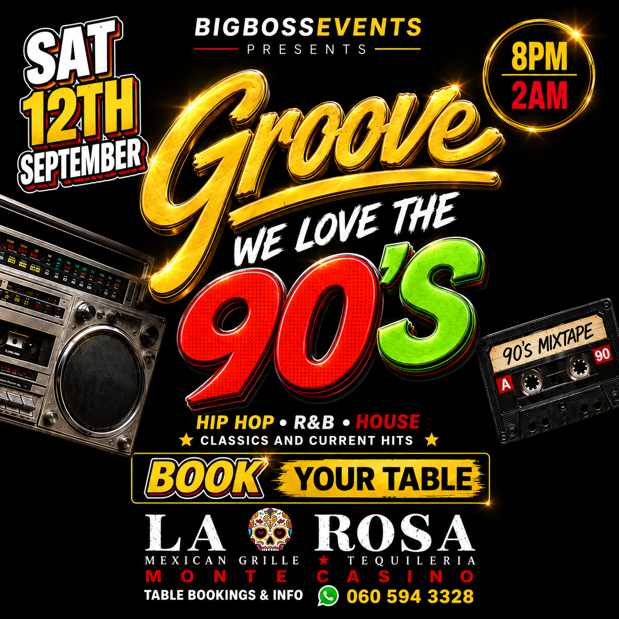 GROOVE – We Love The 90’s – 12 September 2026
